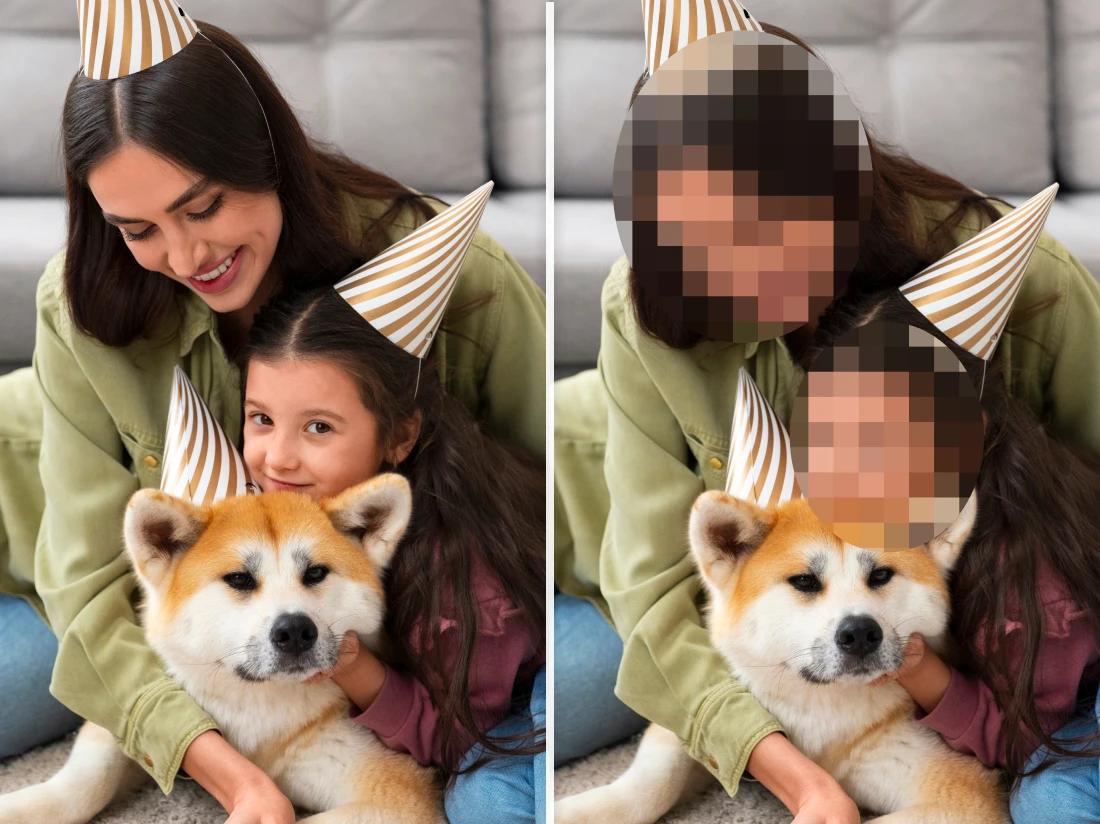 AI 얼굴 모자이크