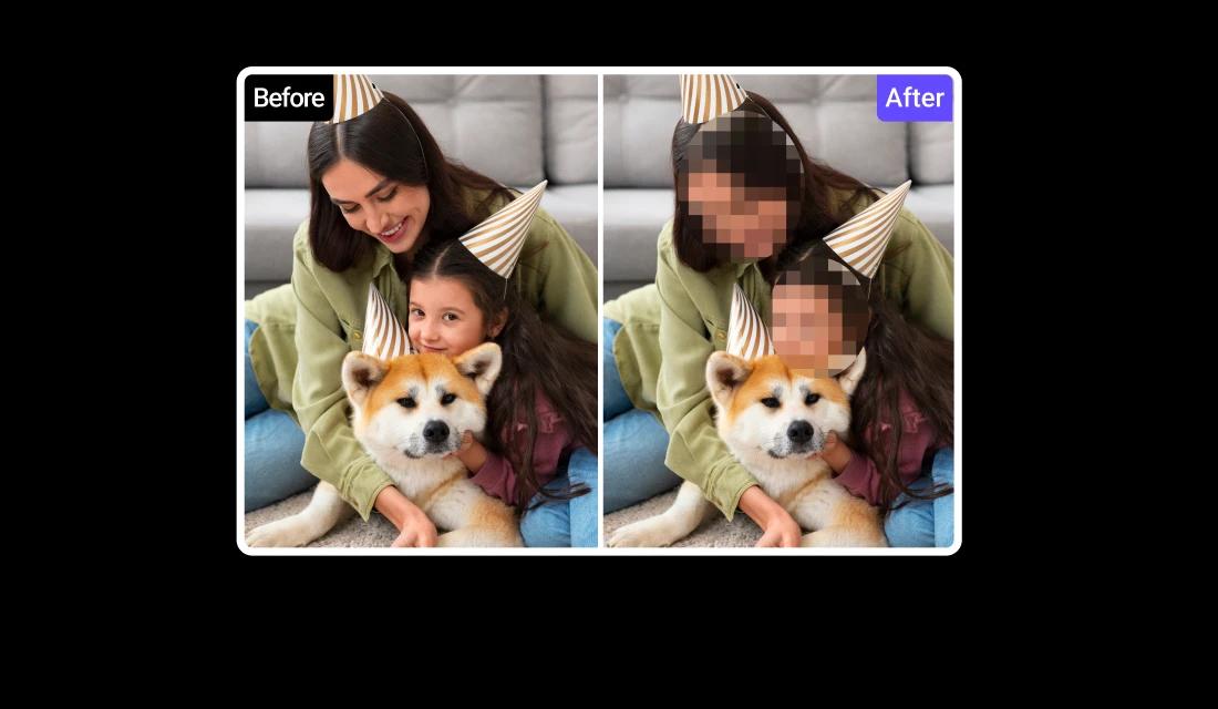 AI 얼굴 모자이크